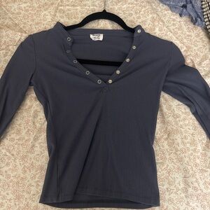 Cotton On Long Sleeve Top in Deep Blue